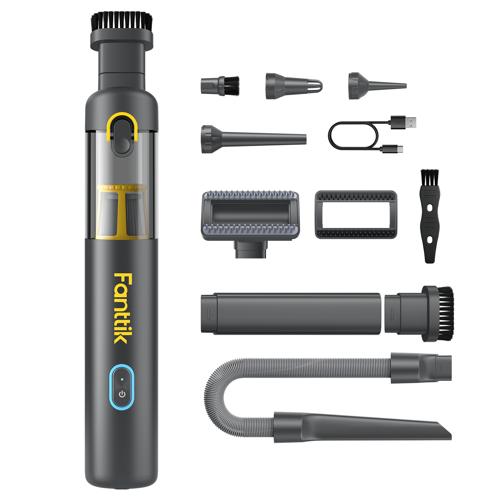 Fanttik Slim V8 APEX Car Vacuum RobustClean® Gray