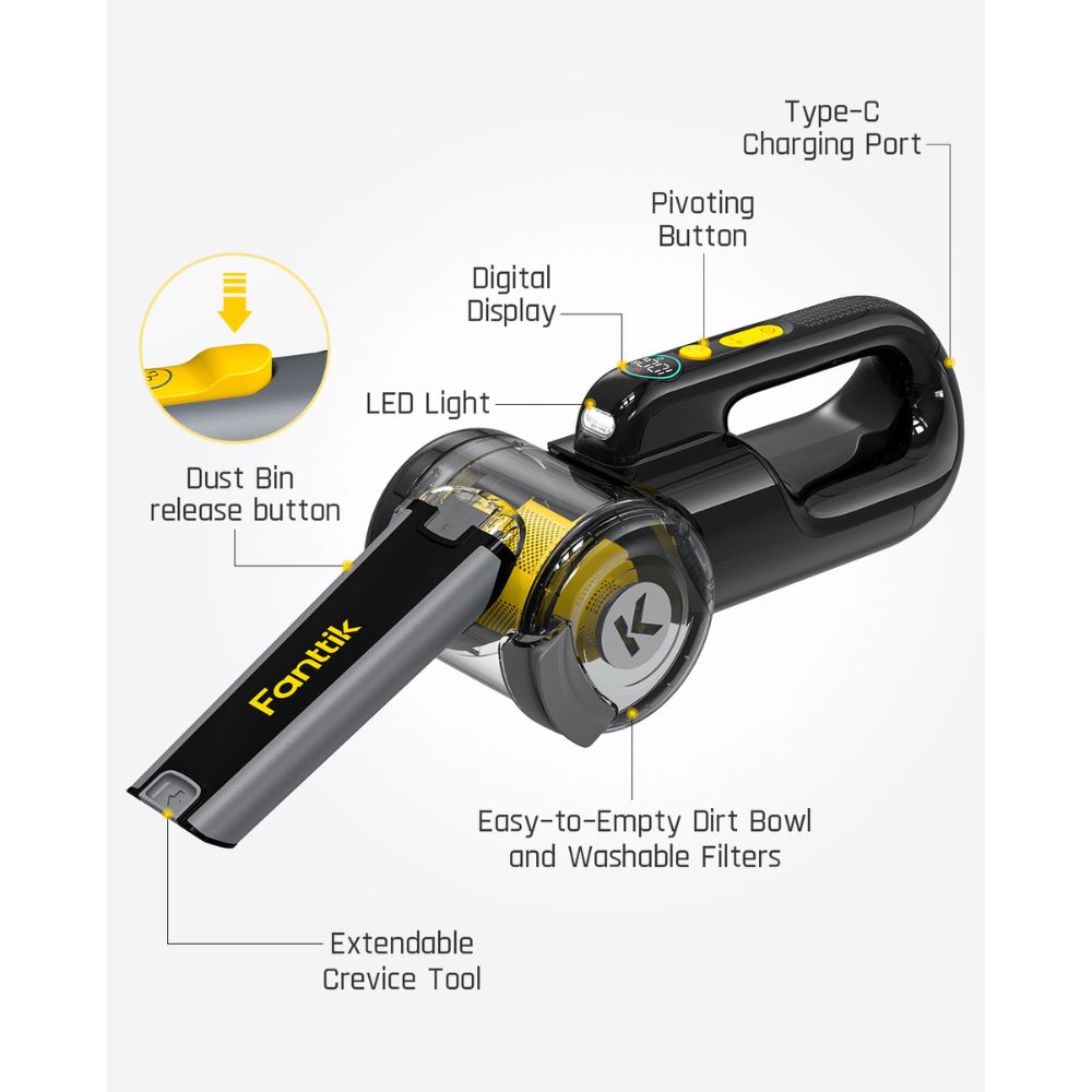 Fanttik E1 Max Precision Electric Screwdriver and V10 APEX Foldable Car Vacuum