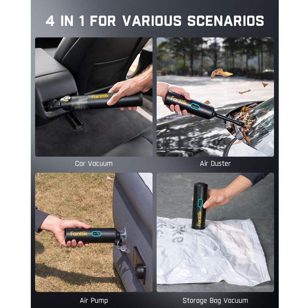 Fanttik X8 APEX EV Tire Inflator and Slim V8 APEX Car Vacuum