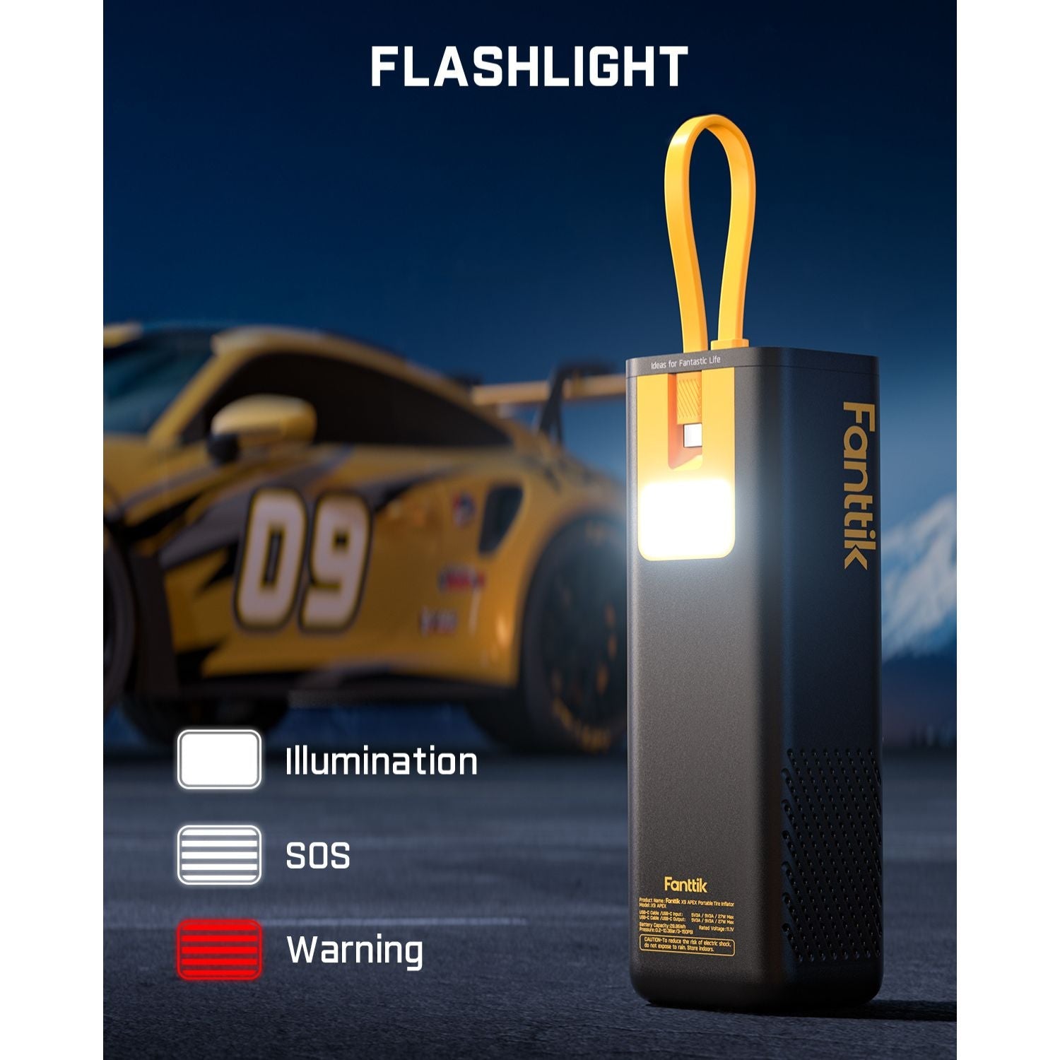 Fanttik X9 APEX Tire Inflator and Potent T10 1800 Amp Jump Starter