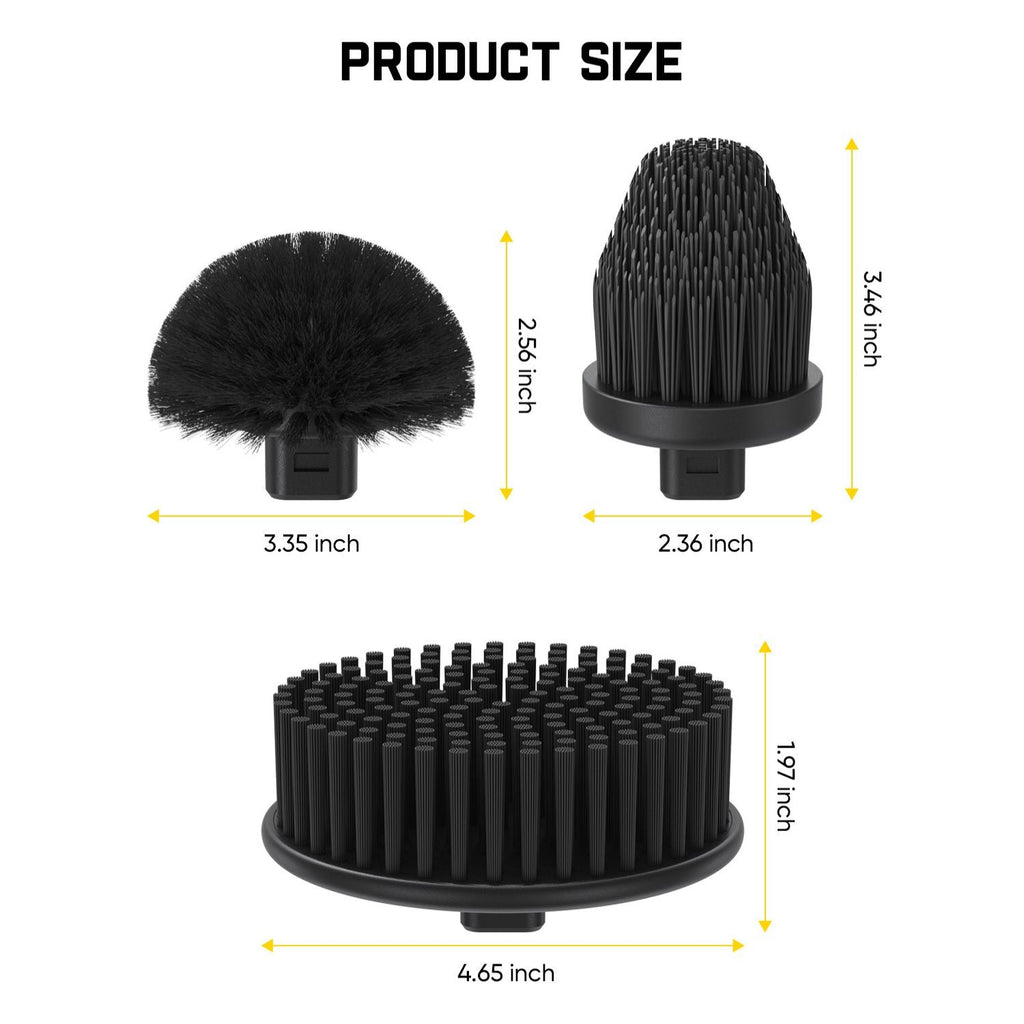 3 Pcs Replacement Brush Heads for G9 Pro Spin Scrubber