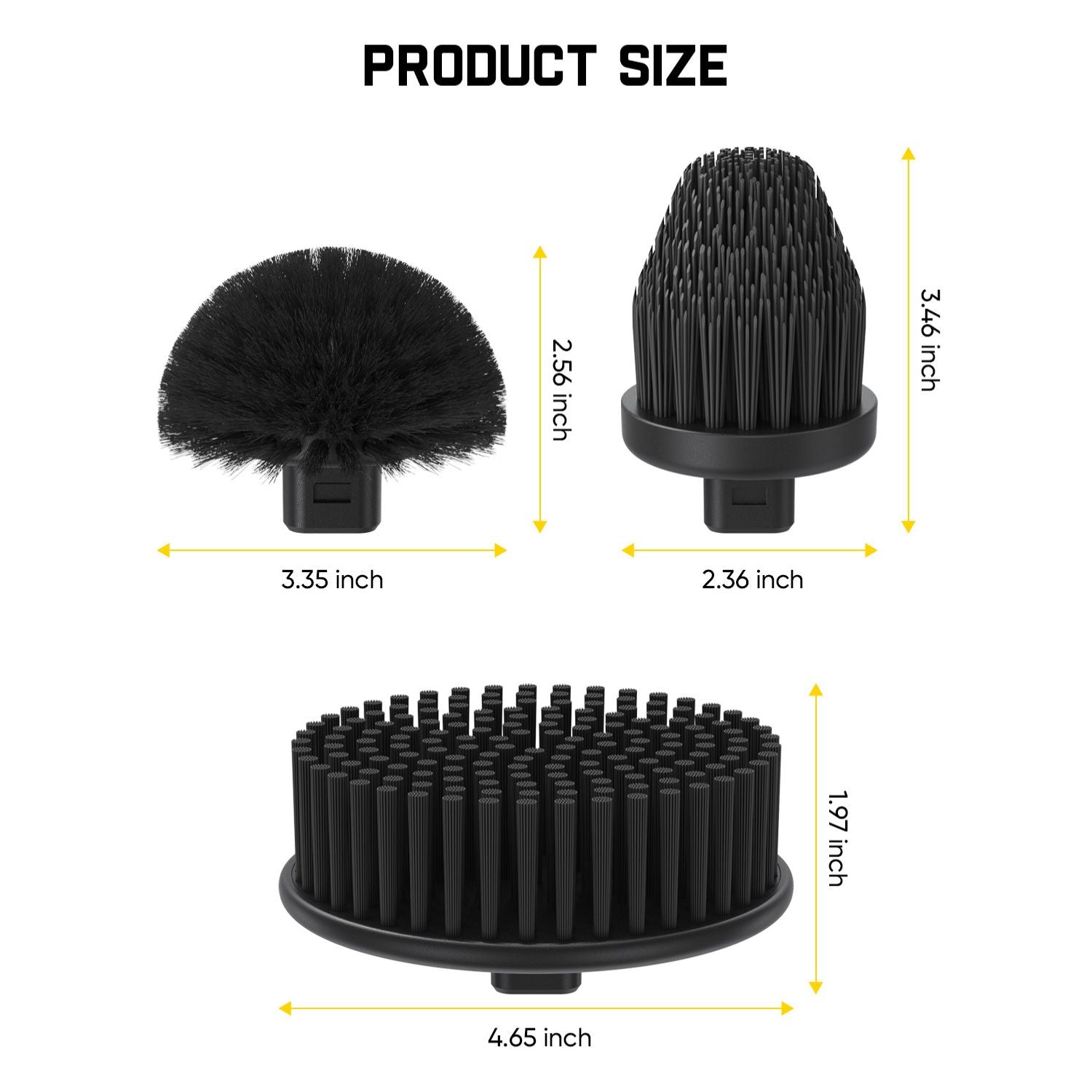 3 Pcs Replacement Brush Heads for G9 Pro Spin Scrubber