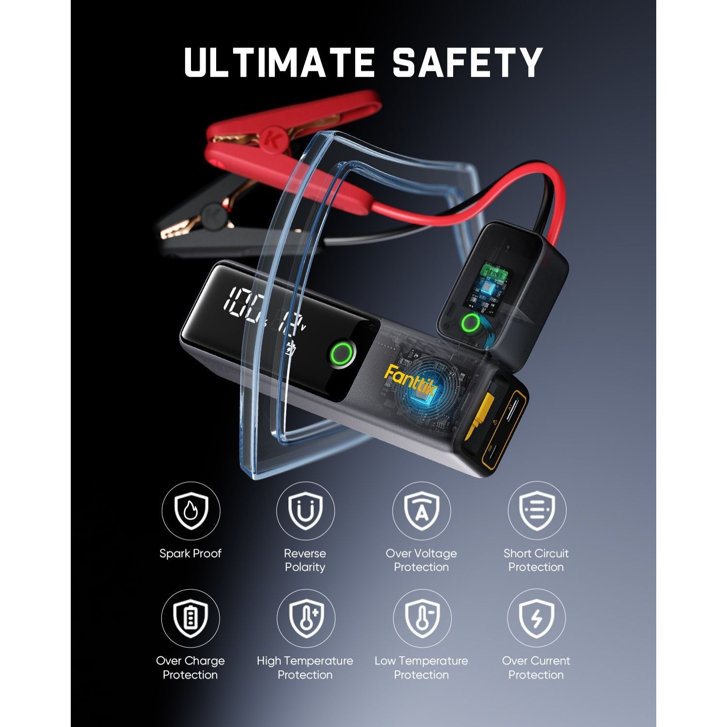 Fanttik X9 Pro Tire Inflator and Potent T10 1800 Amp Jump Starter
