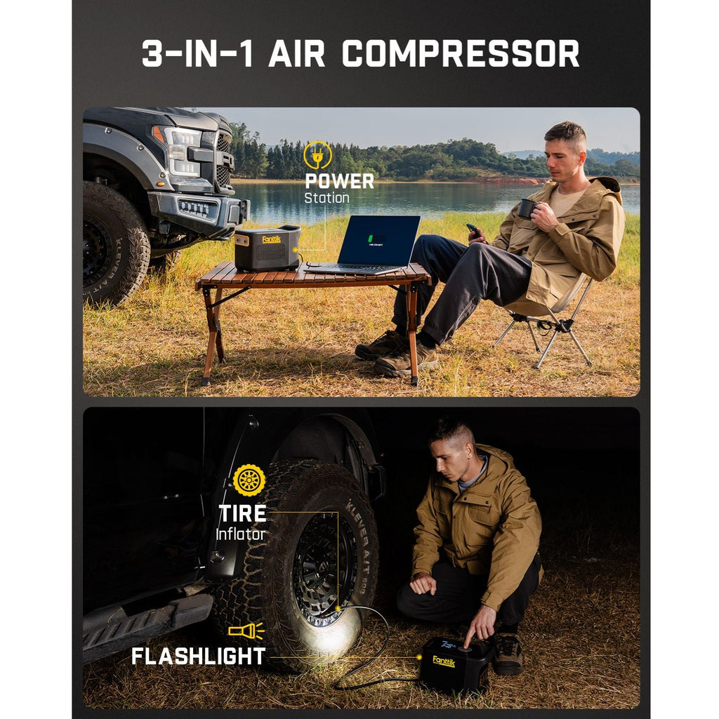 Fanttik X9 Ultra Tire Inflator and V10 APEX Foldable Car Vacuum